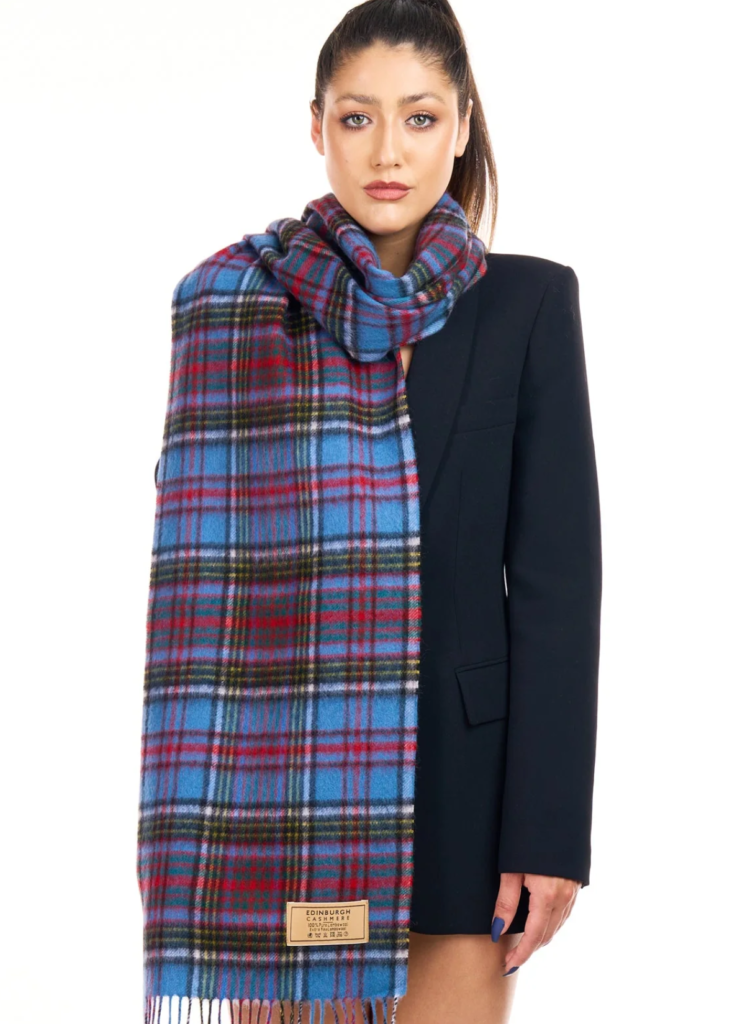 Edinburgh Cashmere DC Check Cashmere Scarf Vienna Eurovision