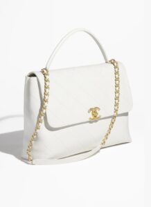 Calfskin & Gold-Tone Metal White