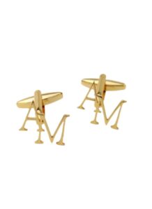 Gold Initial Cufflinks