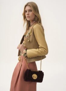 Small Chloé Heritage shoulder bag in velvet
